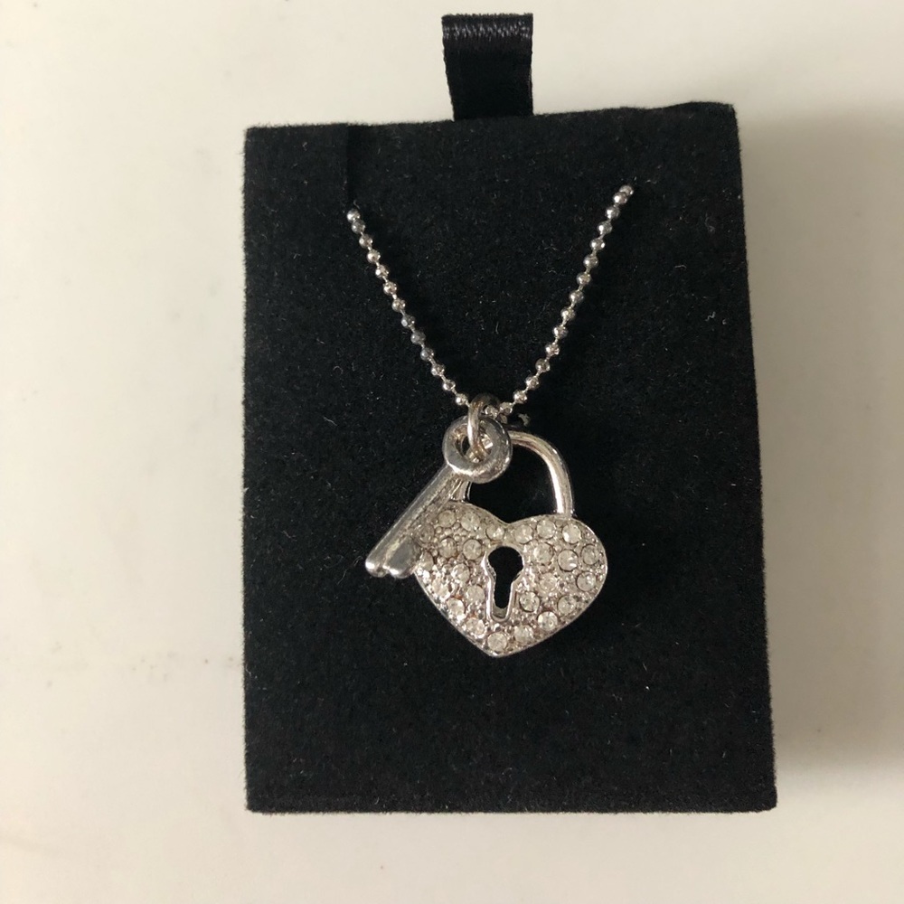 Nwot heart lock and key necklace